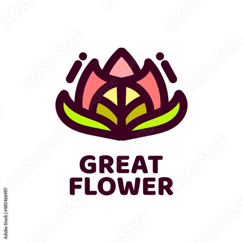great flower nature logo concept design illustration