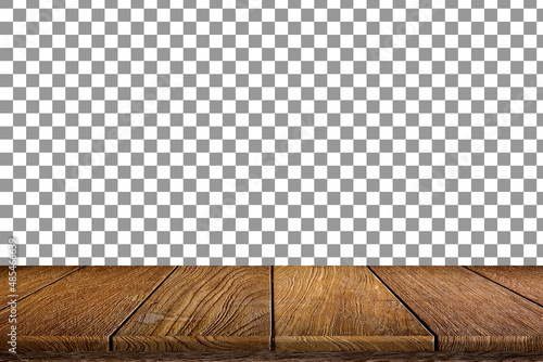 Wooden board table TRANSPARENT background, Use as product display montage - Vector PNG