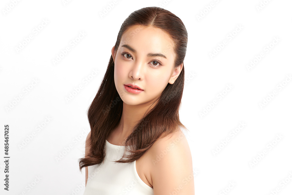 Beautiful young asian woman with clean fresh skin on white background, Face care, Facial treatment, Cosmetology, beauty and spa, Asian women portrait. Beautiful young asian woman with clean fresh skin on white background, Face care, Facial treatment, Cosmetology, beauty and spa, Asian women portrait.