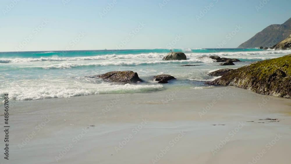 Slow motion of the waves in a sunny day in South Africa Slow motion of the waves in a sunny day in South Africa