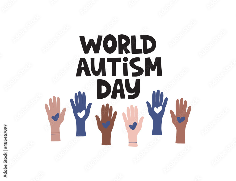 Autism Awareness Day vector illustration. Hand drawn autistic support lettering quote on white background. Mental disorder, psychology disease typography. Template for t shirt print. Autism Awareness Day vector illustration. Hand drawn autistic support lettering quote on white background. Mental disorder, psychology disease typography. Template for t shirt print.