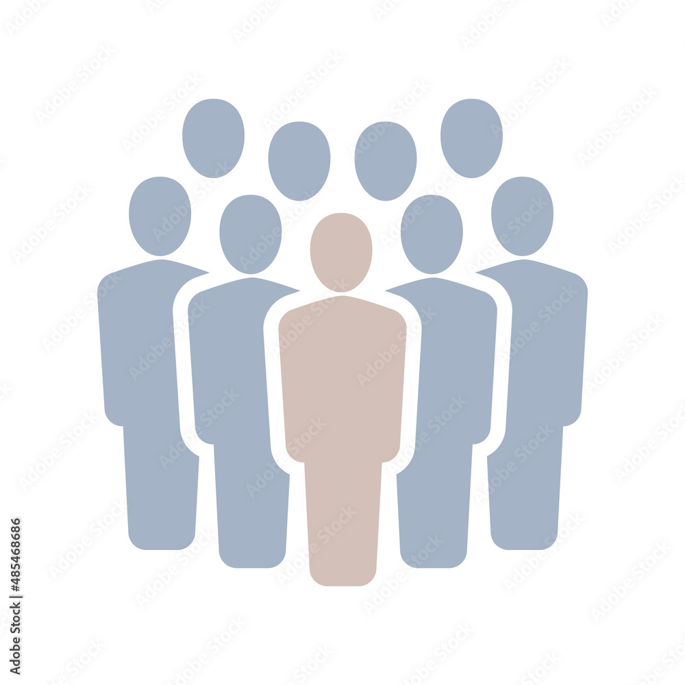 Crowd of people icon,Vector silhouette illustration Crowd of people icon,Vector silhouette illustration