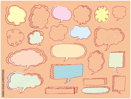 手書き吹き出しセット