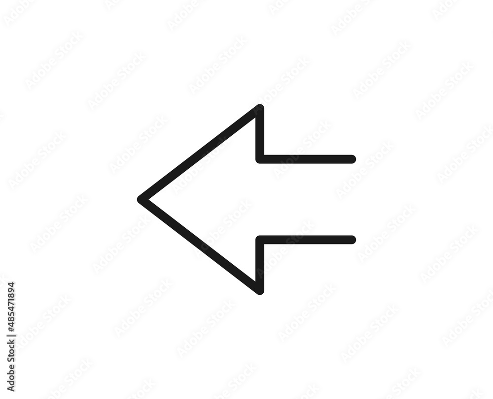 Black line icon on white background Black line icon on white background