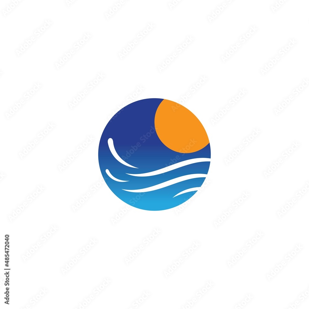water wave logo design template water wave logo design template