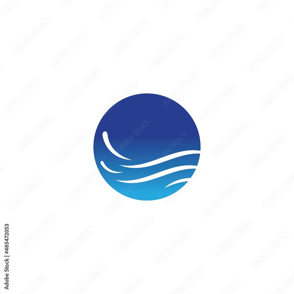 water wave logo design template water wave logo design template
