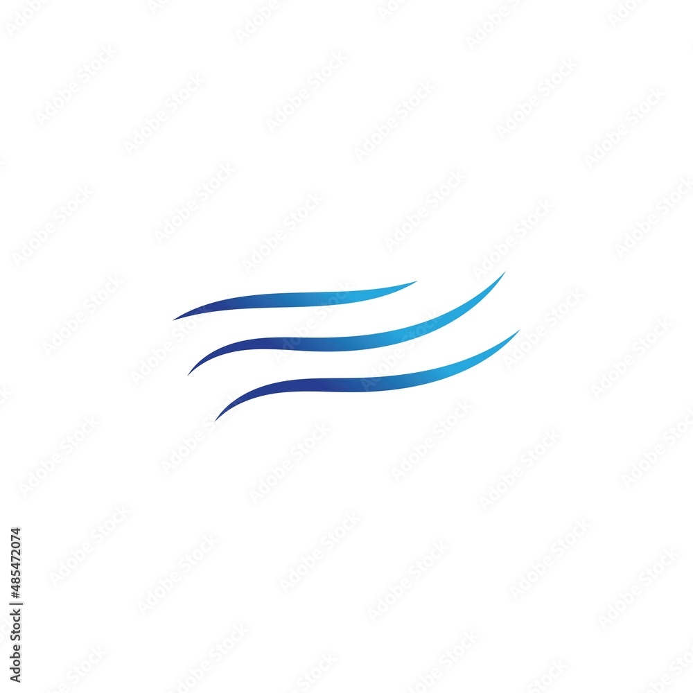 water wave logo design template