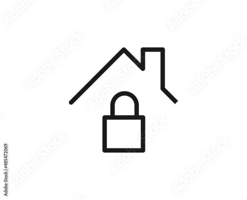 Constraction line icon on white background