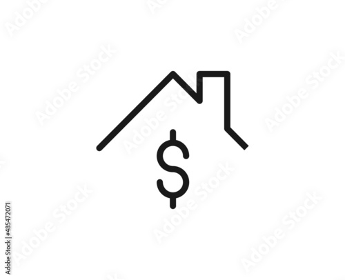 Constraction line icon on white background