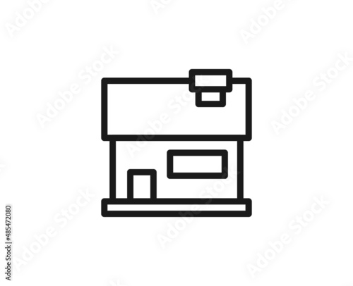 Constraction line icon on white background