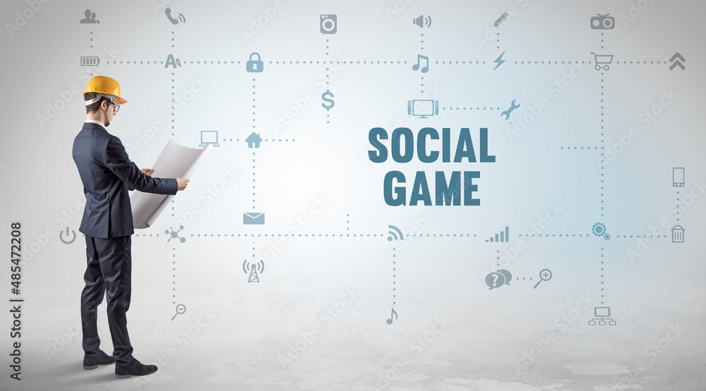 Engineer working on a new social media