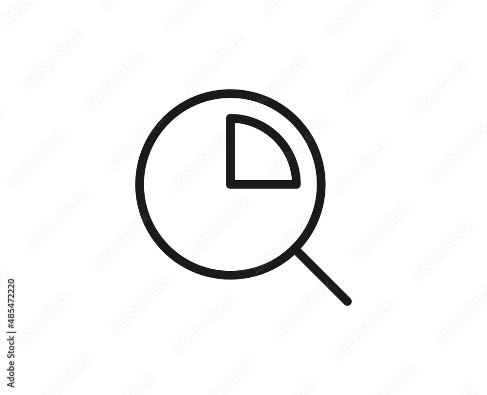 Search line icon on white background Search line icon on white background