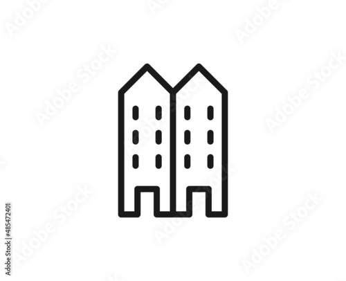 Constraction line icon on white background