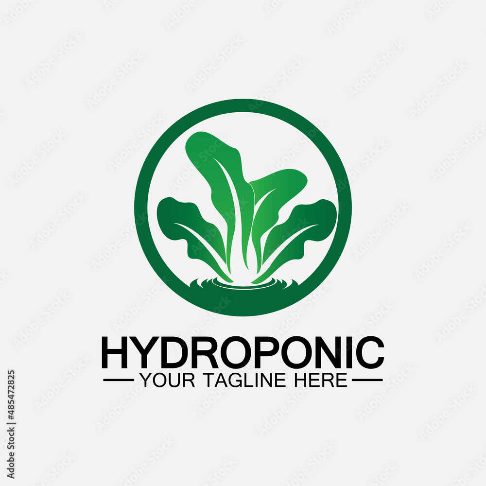 Hydroponic logo vector icon illustration design Hydroponic logo vector icon illustration design