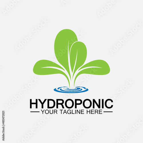 Hydroponic logo vector icon illustration design