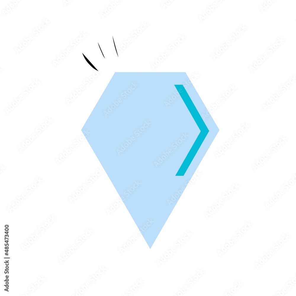 Crystal design concept from Arcade collection. Simple element vector illustration on white background.