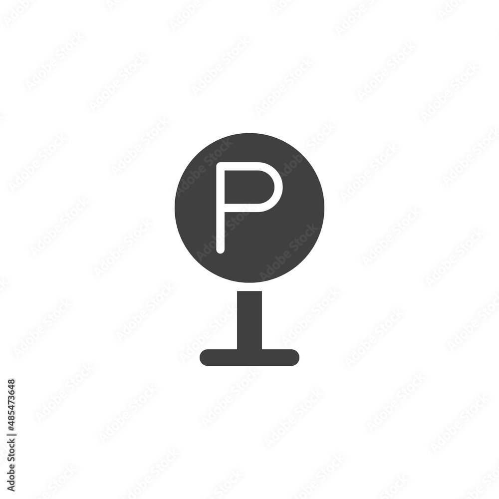 Parking road sign vector icon Parking road sign vector icon