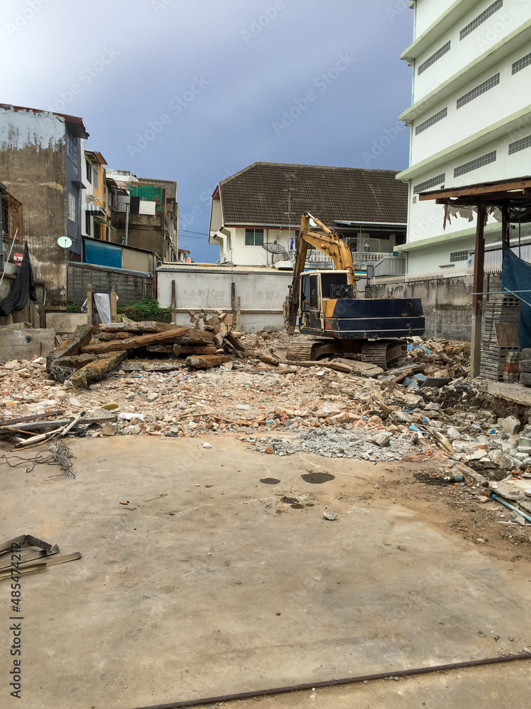 Fototapeta premium small construction in resident area
