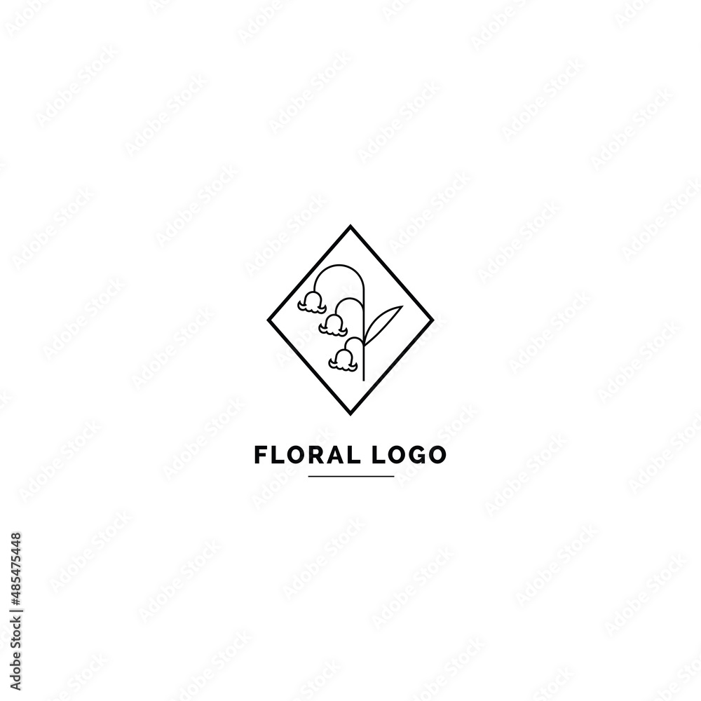 Simple and clean floral logo template. Minimal style logo for business and branding identity. Simple and clean floral logo template. Minimal style logo for business and branding identity.
