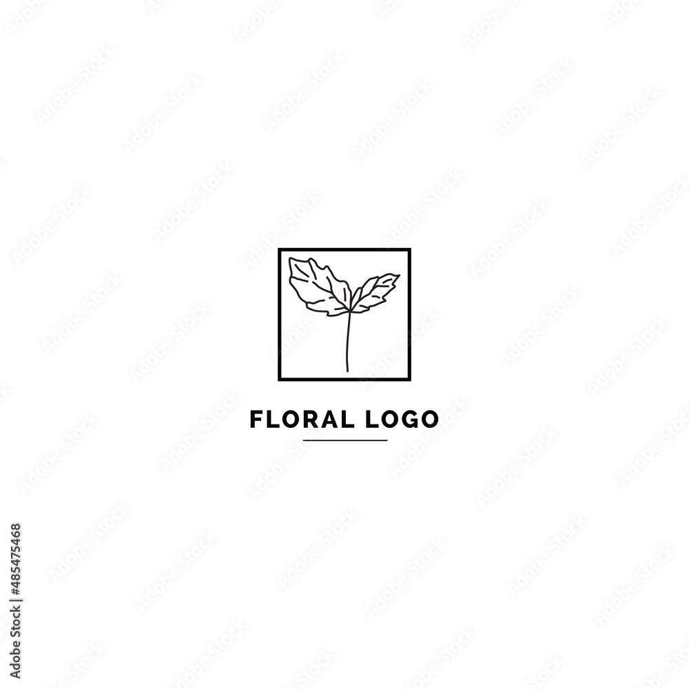 Simple and clean floral logo template. Minimal style logo for business and branding identity. Simple and clean floral logo template. Minimal style logo for business and branding identity.