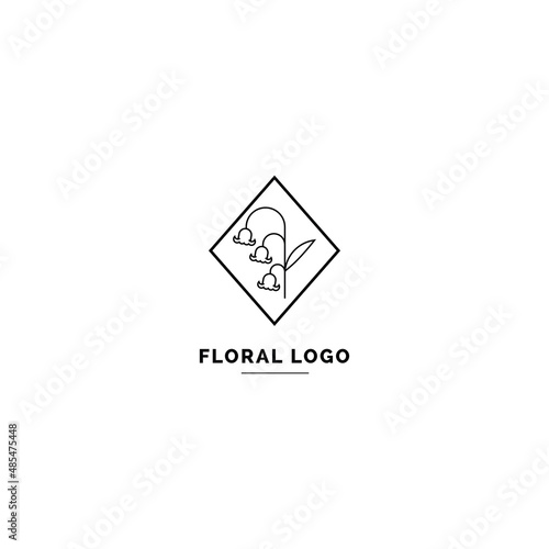 Simple and clean floral logo template. Minimal style logo for business and branding identity.