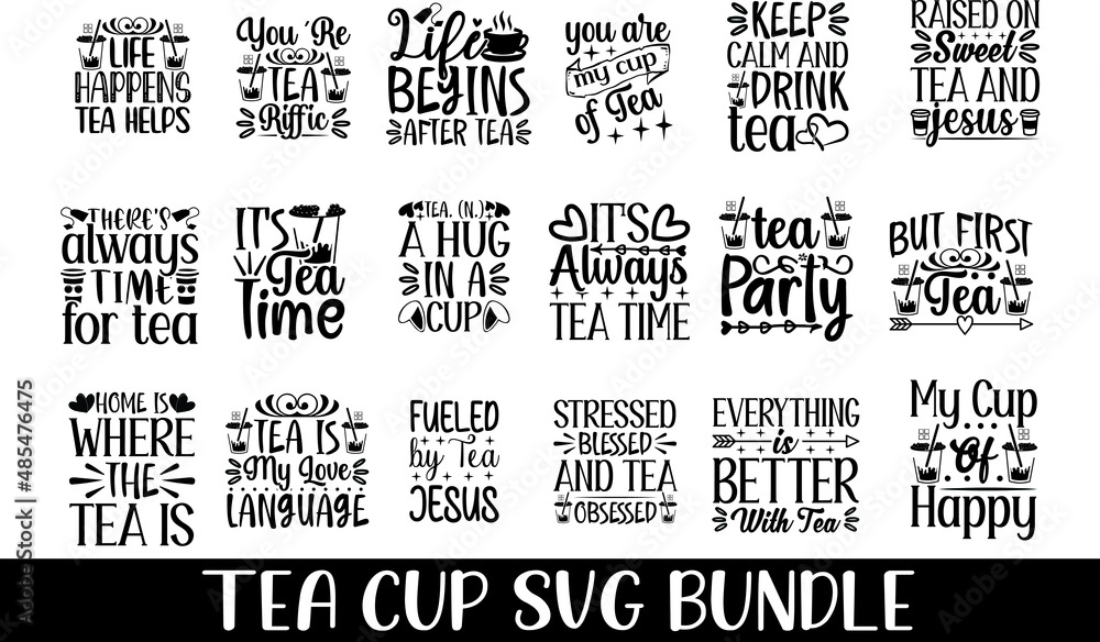 tea-cup svg bundled