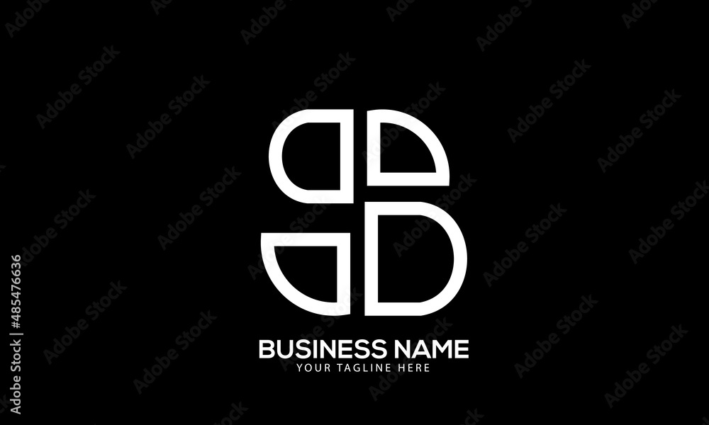 Obraz premium Alphabet DS or SD creative birds with blocks monogram vector logo template