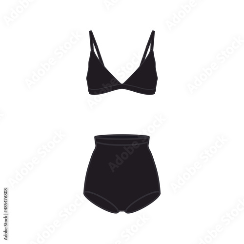 Panties and triangle bra icon isolated on white background. Underwear symbol modern, simple, vector, icon for website design, mobile app, ui. Vector Illustration