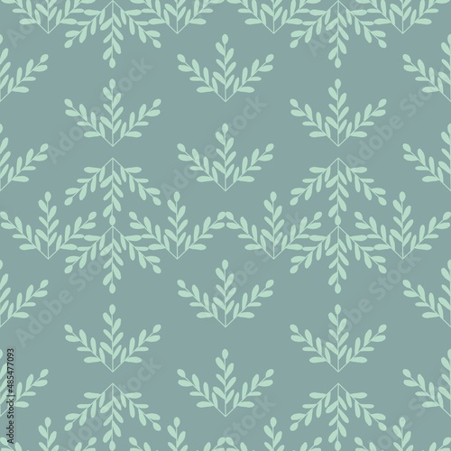 Wallpaper Mural seamless pattern  background with leaves Torontodigital.ca