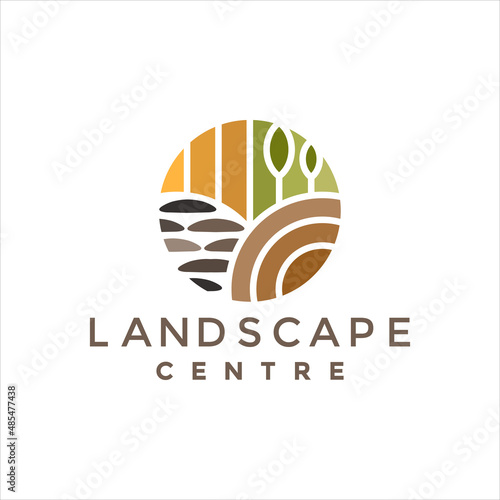 Modern landscape centre logo illustration design for your company or business