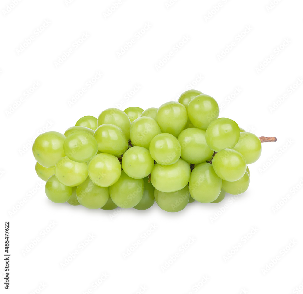 Fresh green grape isolated on white background Fresh green grape isolated on white background