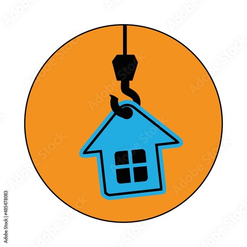 House and Hoist Sign. Services to help move house