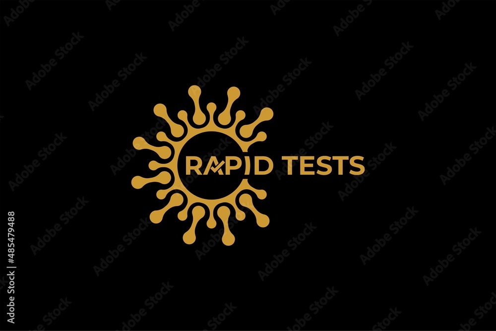 Naklejka premium Covid rapid test delivery logo design vector. Heath care illustration design. 