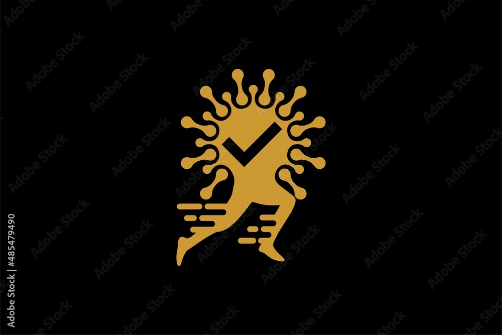 Covid rapid test delivery logo design vector. Heath care illustration design. Covid rapid test delivery logo design vector. Heath care illustration design.