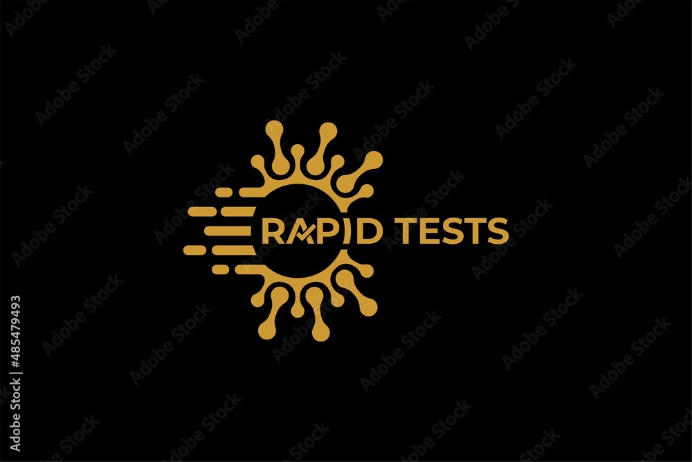 Covid rapid test delivery logo design vector. Heath care illustration design. Covid rapid test delivery logo design vector. Heath care illustration design.