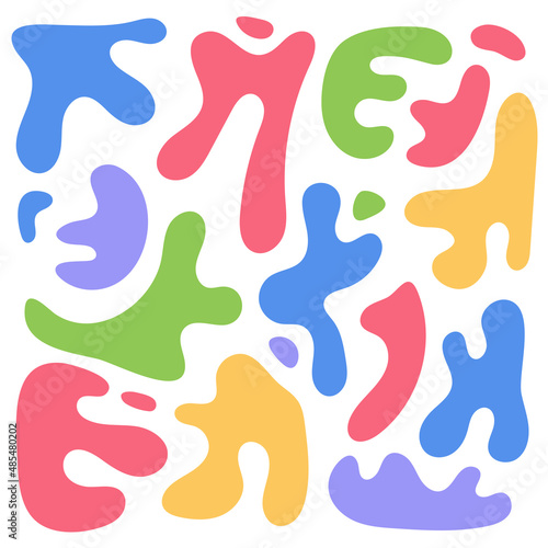 hand drawn greasy drops liquid shapes background