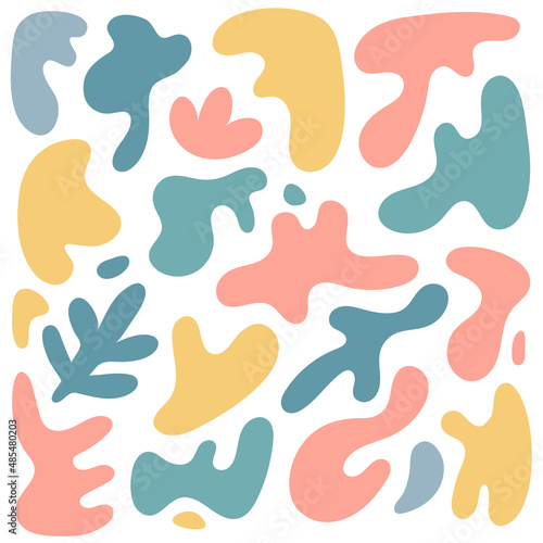 hand drawn greasy drops liquid shapes background