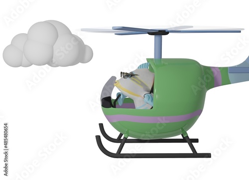 Fish and Helicopter and Cloud photo