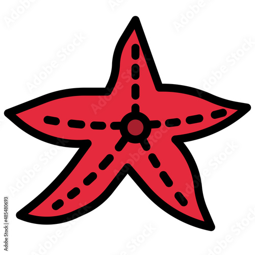 starfish line icon