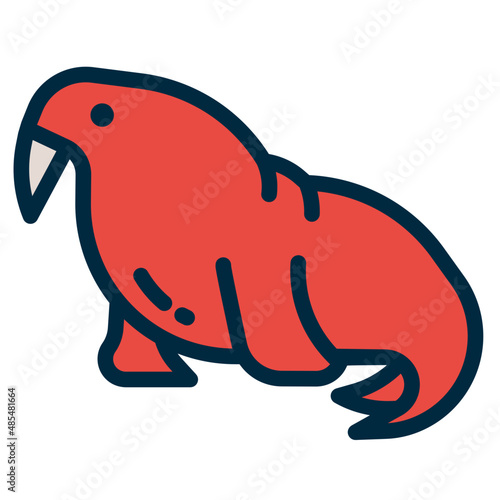 walrus two tone icon