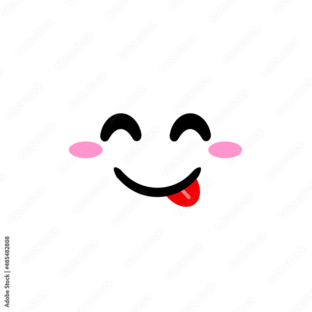 Emoji,Emoticon, hungry, want to eat, cute, pretty, hungry face, foodie, restaurant logo, vector illustration Emoji,Emoticon, hungry, want to eat, cute, pretty, hungry face, foodie, restaurant logo, vector illustration