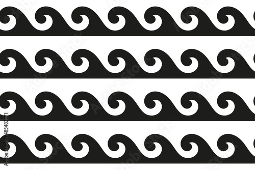 Ancient Greek waves seamless vector pattern ornament