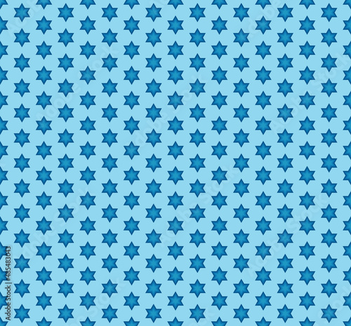 Star of David seamless vector background. Vector seamless pattern with Six-pointed star.
