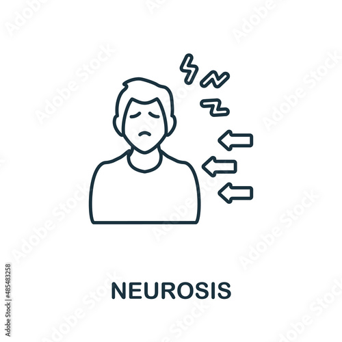 Neurosis icon. Line element from psychotherapy collection. Linear Neurosis icon sign for web design, infographics and more.