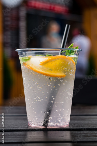 Detox Infused Water with Lemon, Orange, Peppermint