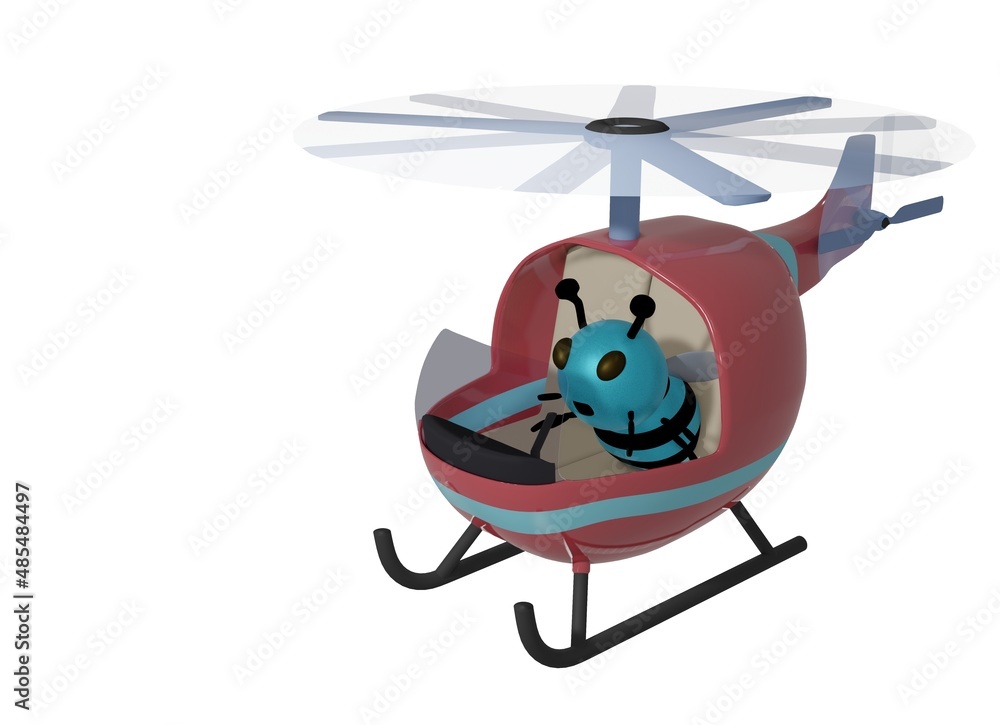 Blue Bee and Helicopter Blue Bee and Helicopter