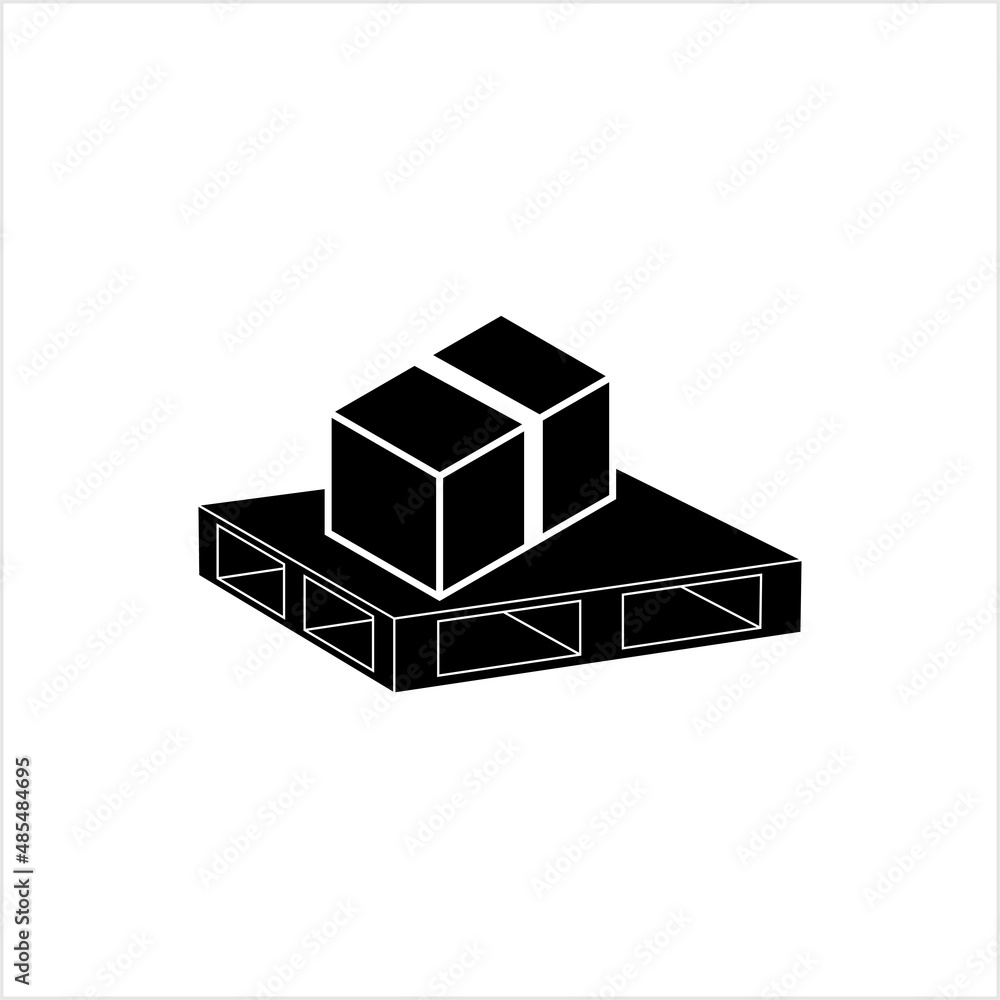 Box On Pallet Icon, Box On Wooden Pallet Icon Box On Pallet Icon, Box On Wooden Pallet Icon