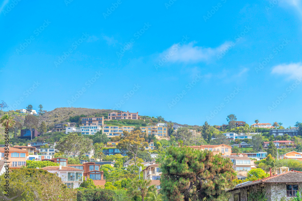 Residential area on the mountain at La Jolla, San Diego, California