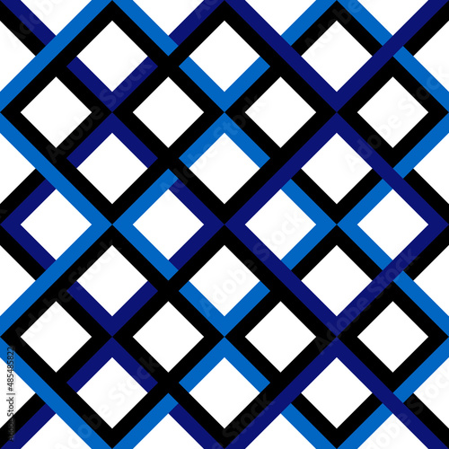 Abstract seamless geometric pattern. Geometric ornament with intertwined rhombuses. Vector illustration.