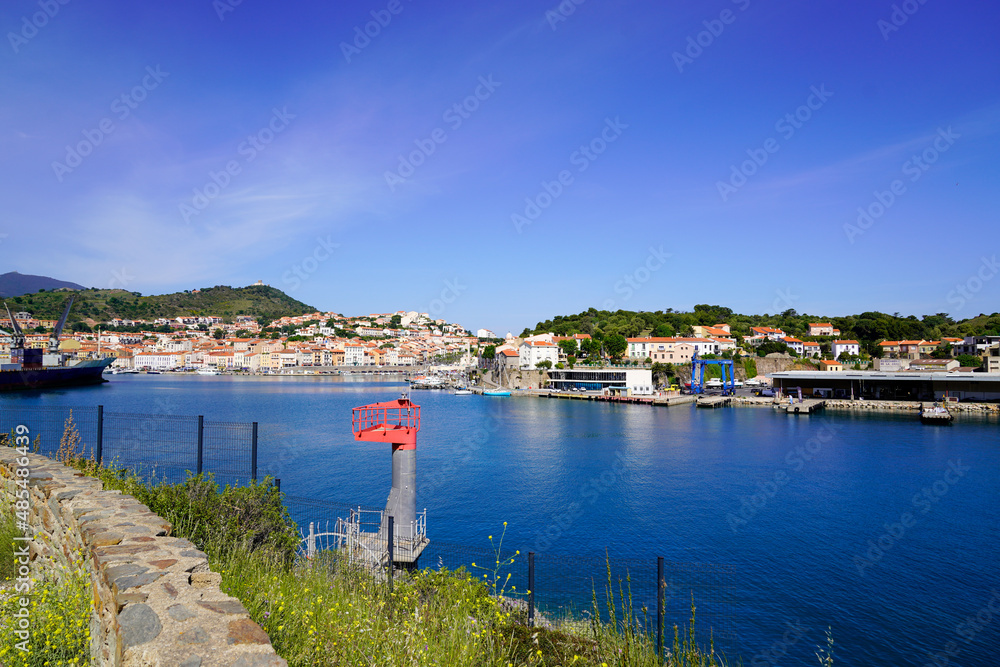 Port Vendres french city harbor of town in Herault in France